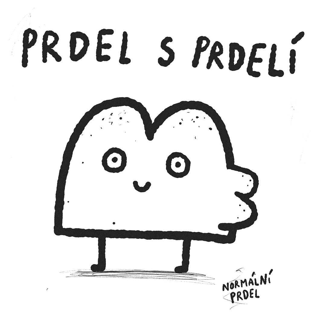 Tričko s potiskem Prdel s prdelí